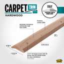M-D Building Products 85357 1-7/16 in. X 36 in. Unfinished Hardwood Carpet Trim w/Screws
