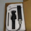 VOTON Black Bathroom Faucets Modern Waterfall Bathroom Sink Faucet Matte Black Single Handle Bathroom Faucet for 1 or 3 Holes with Deck Plate and Pop-Up Drain, Rv Sink Camper Farmhouse Bathroom Faucet (Regular Single Handle - 7.5 inches height)