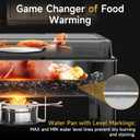 Chafing Dishes for Buffet, 9.5QT Square Stainless Steel Chafing Dish with Transparent Hydraulic Lid, 304 Food Pan, Buffet Warmer for Parties and Events (Black)
