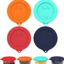 Sophico 1 Cup Round Silicone Storage Cover Lids Replacement for Anchor Hocking and Pyrex 7202-PC Glass Bowls (Container not Included) (Mix - 4 pack)