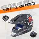 OUMURS Full Face Dirt Bike Helmet DOT Approved, Adult ATV Motocross Helmet, Large