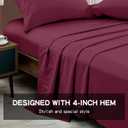 FreshCulture King Flat Sheets Only 2 Pack - Hotel Quality Flat Bed Sheets - Brushed Microfiber - Ultra Soft & Breathable - Wrinkle-Free - Easy Care - Flat Sheets Only King Size (Burgundy)