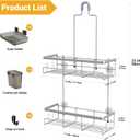 AKTECKE Shower Caddy Hanging Bathroom Organizer: Rustproof Shelf for Inside Shower - No Drilling Racks Over Showerhead - Bath Shelves for Shampoo Soap