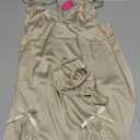 Avidlove Lingerie for Women Satin Lace Mini Dress V Neck Nightgown Sexy Boudoir Outfits (Small, Coffee)