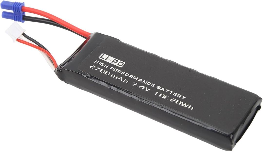 7.4V 2700mAh 10C 20Wh Lipo Battery, Compatible with Hubsan H501S RC Drone Quadcopter UAV, Ideal Spare Part for Extended Flying Time