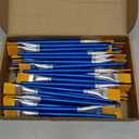 Crtiin 60 Pcs Flat Paint Brushes for Acrylic Painting Large Acrylic Paint Brushes Bulk Artist Painting Brush for Watercolor Oil Detail Craft Face Body Art(Blue,3/4 Inch)