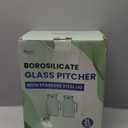 Netany 2 Pack 2 Liters/68 oz Square Glass Pitcher with Lid and Handle for Fridge, Iced Tea and Coffee Carafe Beverage Serveware, Heat Resistant Borosilicate Water Jug for Hot/Cold Drinks and Milk