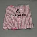 Tankaneo Womens Short Puff Sleeve Tops Summer Color Block Blouses Shirts (M)