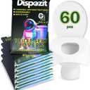 60 Pcs XL disposable flushable toilet seat covers 100% Biodegradable for Travel Public Toilets for Adults and Toddlers & Kids | Compact Universal Toilet seat Cover | DISPOZIT