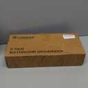 Forbena White 2 Tier Bathroom Organizer Countertop, Small Counter Top Organizer for Bathroom Decor, Modern Kitchen Counter Shelf for Snack, Vanity Makeup Organizers and Storage Tray for Bedroom