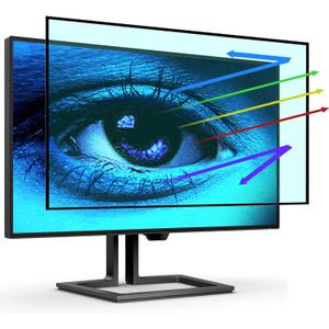 FILMEXT Removable 24 Inch Computer Blue Light Screen Filter for 16:9 Frameless Monitor - Bubble Free High Clarity- Eye Protection Blue Light UV Blocking Protector for Thin Bezel Computer Monitor