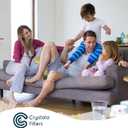 Crystala Filters UKF8001 Compatible with Everydrop Filter 4, EDR4RXD1, Whirlpool Refrigerator Water Filter 4, 4396395, Maytag UKF8001, WHR4RXD1, KAD4RXD1, 46-9006, Puriclean II, PH21500, Pack of 3