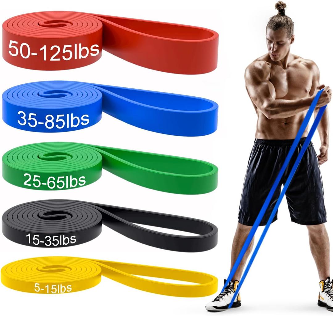 Pull Up Bands, Resistance Bands, Pull Up Assistance Bands Set for Men & Women, Exercise Workout Bands for Working Out, Body Stretching, Physical Therapy, Muscle Training (Colorful)