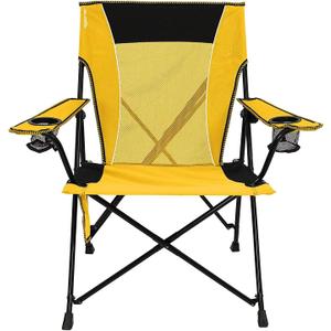 Kijaro Dual Lock Portable Camping Chairs - Versatile Outdoor Folding Sports & Lawn Chair - Locks Position Izamal Yellow