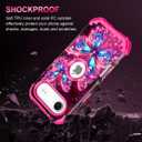 Miqala for iPhone Air Case/iPhone 17 Air Case,Glow in The Dark Three Layer Heavy Duty Shockproof Protection Hard Plastic Bumper+Soft Silicone Case for iPhone 17 Air,Hot Red