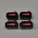4 Pack 18V 8000mAh Lithium Ion Battery Replacement for Milwaukee 18v Battery 48-11-1880(Black)
