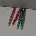 10 inch Christmas Taper Candles-Green and Red Spiral Candles-Unscented Candle Sticks and Dripless,Perfect as Dinner Candles-4pcs(Green,Red)
