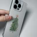 Watercolor Christmas Tree Phone Case Compatible with iPhone 16 Pro Max, Aesthetic Christmas Phone Case for iPhone 16 Pro Max, Cool TPU Shockproof Case Cover