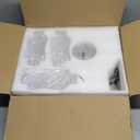 ZMISHIBO 24 Inch Ceiling Fans with Lights and Remote, Modern Low Profile Ceiling Fan, 3000-6000K Dimmable Flush Mount LED Fan Light, 6 Wind Speeds, Fandelier Ceiling Fans for Bedroom- White