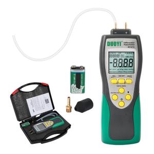 Manometer Gas Pressure Tester 241.3Kpa/35Psi Wide Range Digital Manometer Lp Gas Pressure Tester with 11 Pressure Units, MAX/MIN/AVG Measurement, Data Storage/Hold, 9V Battery