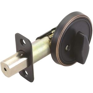 Design House Keyed Entry Door Deadbolt with One Keyed Side and Twist-Knob Interior, 2-Way Adjustable Latch, Fits Standard Doors, Oil Rubbed Bronze  Design House, 750869