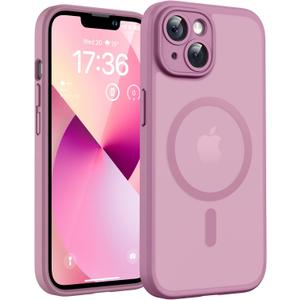 TOCOL for Phone 13 Case, Compatible with Magsafe Charger, Full Camera Protection, Drop Protection, Translucent Matte Phone Case for iPhone 13 6.1 inch (Lilac Purple)