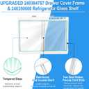 UPGRADED 240364787 Refrigerator Crisper Drawer Cover with 240350608 Crisper Glass Replacement Compatible with Frigidaire kenmore Refrigerator Drawer Replacement, Fridge Crisper Pan Drawer Cover