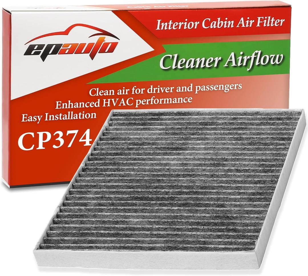 EPAuto CP374 (CF10374) Cabin Air Filter includes Activated Carbon Replacement for Toyota Tacoma (2005-2021), Dodge Dart (2013-2016), Pontiac Vibe (2003-2008)
