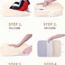 Ceneda 7 Set Compression Packing Cubes for Travel, Luggage Organizer Bags Suitcase Organizer for Travel Essentials, Packing Cubes for Suitcase, Handle Storage Bags Set (Beige)