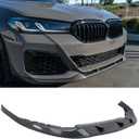 Front Lip Splitter Compatible with BMW 5 Series G30 LCI M Sport 2021–2023, Carbon Fiber Pattern, Fits for 530i 530e 540i M550i & xDrive Models – WheelX