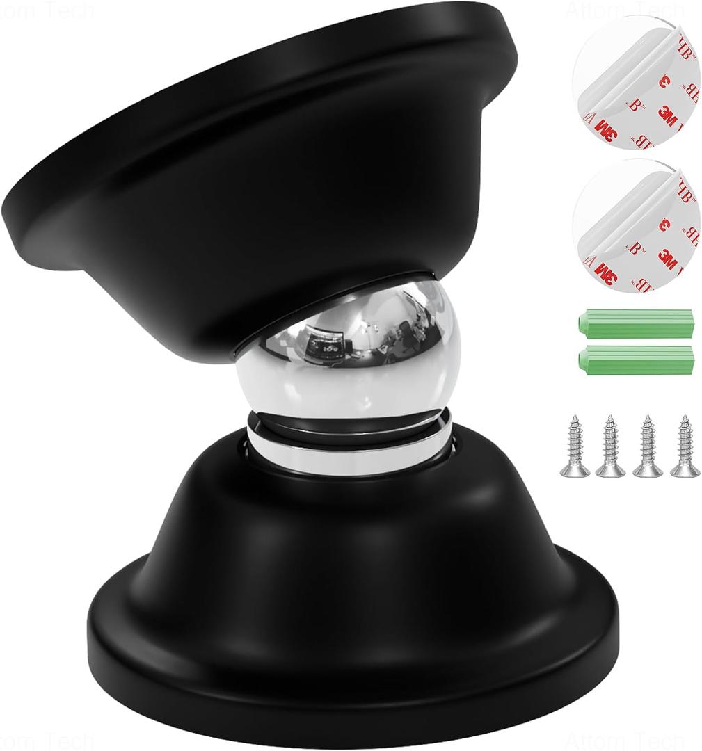 NiHome RV Magnetic Door Stop for Door Holding & Stopping, Easy Install Non-Obtrusive Design, Flexible Mounting Options for Older Homes & Uneven Doors, Protects Walls, Suitable for All Rooms (1PC)