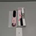 Go Brush Pro 2026 Hair Straightener Brush 300 Million Negative Ionic Portable Hair Straightener Comb for Women with 4 Temps Fast Heating MCH Ceramic Coating Smooth Frizz Hair Light Pink