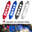 MUQIDA Battery Hold Down Bracket, Aluminum Alloy Battery Tie Down Set with 7.9 in J-Shaped Bolts, Rustproof Battery Lock Holder Mounting Bracket for Most Vehicles, Car Accessories (Blue)
