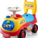 VEVOR Ride On Push Car for Toddlers, Ages 19+ Months, Ride Racer, Sit to Stand Toddler Ride On Toy, Kids Ride On Car with Music Steering, Horn & Under Seat Storage, Ride On Toy for Boys Girls,, X-Large
