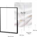 eletecpro 8x10 Metal Picture Frame with Real Glass Cover, Tabletop Display Photo for Multiple Size up to 8x10, Black Floating Photo Frame Diaplay 6x8, 5x7, 4x6 for Wedding, Party, Home Decor, Vertical