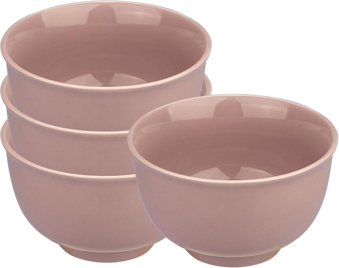 34oz Cereal Bowl Set Of 4, Ceramic Soup Bowls 6.25 Inch For Fruit, Ramen, Rice, Dessert, Dishwasher & Microwave Safe, Purple