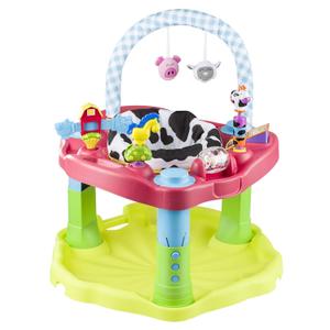 Evenflo Exersaucer Moovin & Groovin Activity Center, 25x30x30 Inch (Pack of 1) (Green/Yellow)