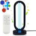 Uv Bed Bugs, Uv Lamp for Bedbugs, with 3- Speed Timing and Remote Control for Home School (Black)