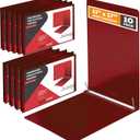 Performore 10 Pack of 11x17 Inch Landscape Pressboard Presentation Binder Folder, Red Fiberboard Report Cover with Metal Prong Paper Fastener for Document Storage, Proposals, Transcripts