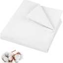 PEASUG 100% Cotton Muslin Fabric,59 inch x 2 Yards Bleached Muslin Fabric by The Yard, Medium Weight Draping Fabrics Suitable for Sewing Embroidery, Garments, Crafts Material-White