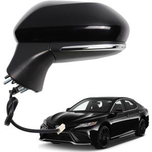 Marretoo for Toyota Camry Side Mirror Assembly Driver Side 2018 2019 2020 2021 2022 2023 2024 | Power | Heated | Turn Signal | Blind Spot Monitoring (POWER+LAMP+HEAT+BSM, Driver Side(LH))