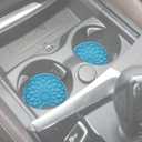 3 x Car Cup Coaster, Universal Automotive Waterproof Non-Slip Cup Holders Sift-Proof Spill Holder Car Interior Accessories 4 Pack Blue