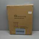 Apicizon 2 Tier Round Side Table, White Rattan Nightstand Bedside Table with Storage, Boho End Table for Living Room, Bedroom, Small Spaces, Easy Assembly, 15 x 19.3 Inches