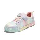 PANDANINJIA Girls Shoes Little Kids Toddler Sneaker with Hook and Loop Casual Party School Dream Rainbow Size 2 Little Kid