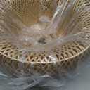 Bamboo Large Pendant Light Fixture 17.8 inch One-Light Adjustable Rustic Basket Handmade Woven Pendant Lighting for Kitchen Island Farmhouse Dining Room Living Room