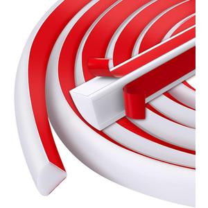 Flexible Quarter Round Molding, Peel and Stick Quarter Round Trim, Self-Adhesive Bathtub Trim Molding for Floor, Tub, Countertop, Cabinet (118", White)