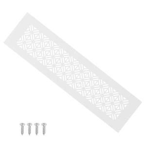 PATIKIL 12 x 3 Inch Door Air Vent Cover, Heavy Duty Aluminum Grille Ventilation Cover Louvered with Mounting Screws for Cabinet Wardrobe Door, White