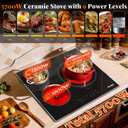 24 Inch Electric Cooktop 3 Burner 5700W
24" Electric Stove Built-in, 3 Burners Electric Cook Top with Touch Control, Timer, Safety Lock, 220V Hard Wired (No Plug)