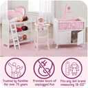 Badger Basket Elegant Tea Time Metal Doll Table and Chair Set with Accessories for 18 to 20-Inch Dolls Perfect for Playtime Tea Parties