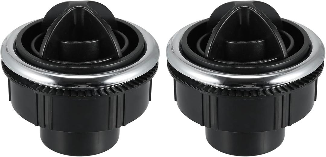 X AUTOHAUX 2Pcs Rotating AC Air Outlet Vent Louvered Dashboard Electroplate Knob for RV Bus Boat Yacht 87mm 75mm 46mm